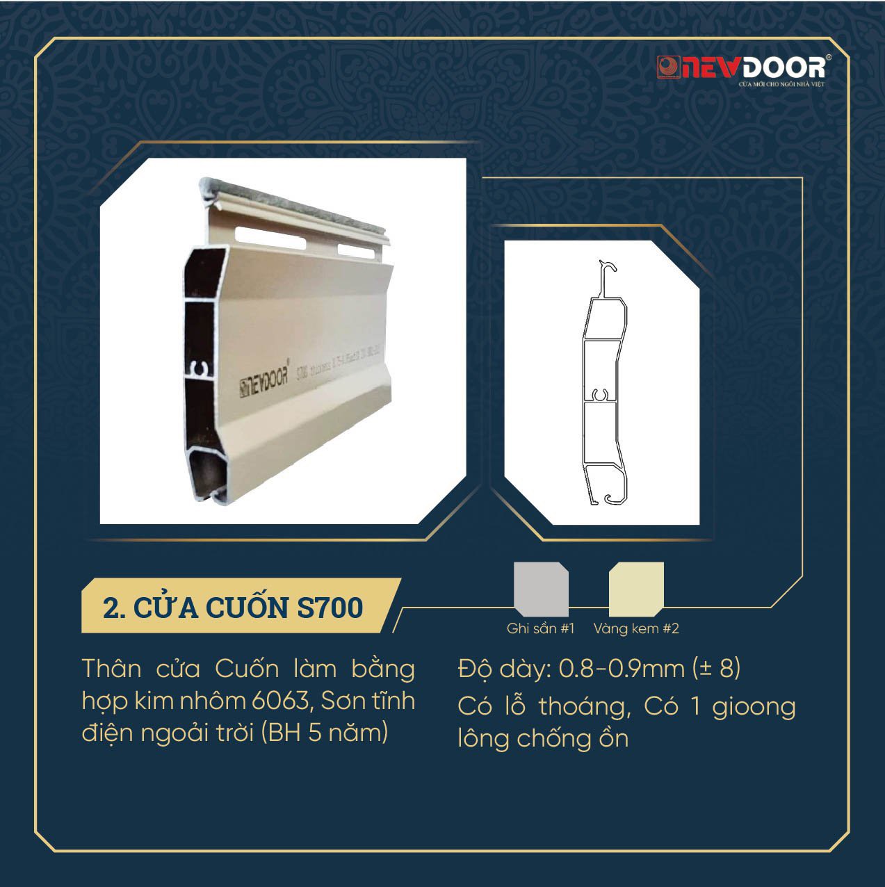 Cửa cuốn Đức Newdoor S700
