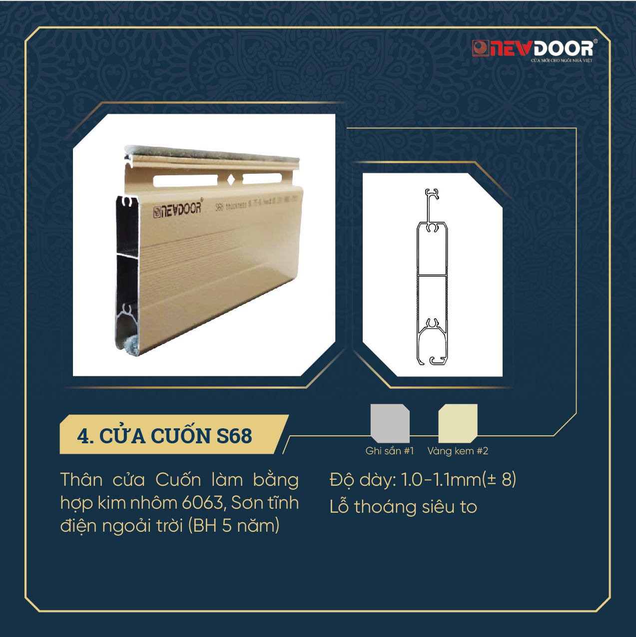 Cửa cuốn Đức Newdoor S68