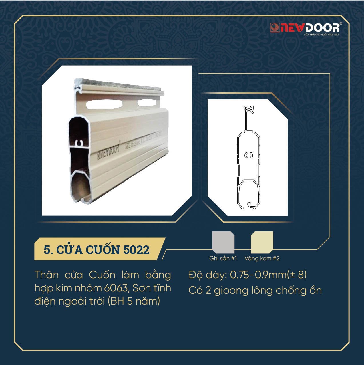 Cửa cuốn Đức Newdoor 5022